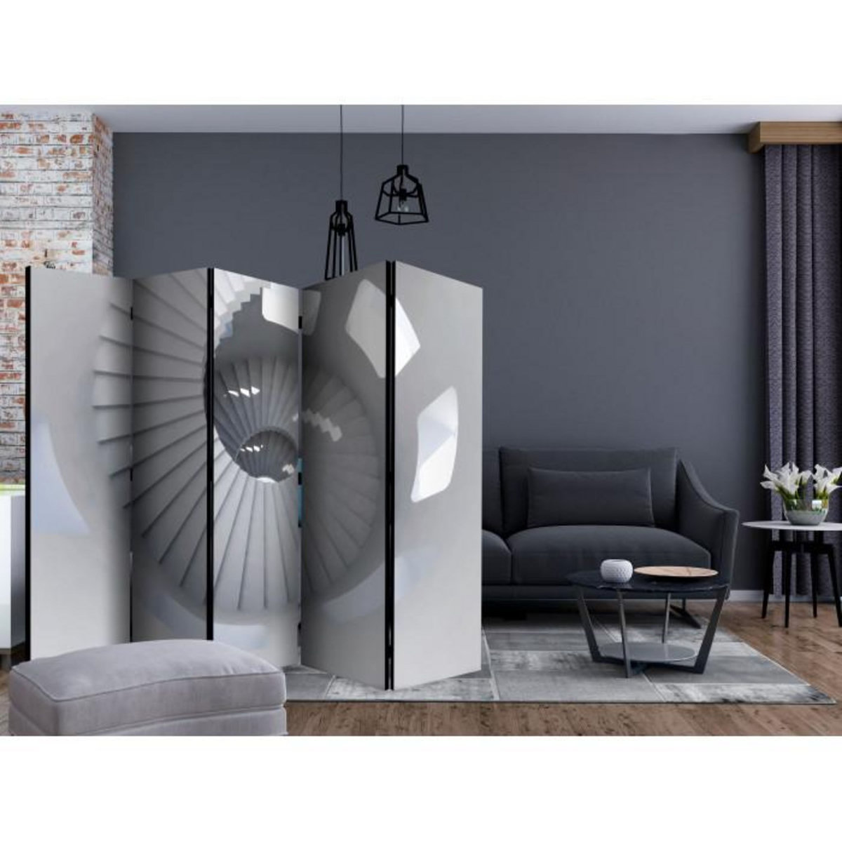 Paris Prix Paravent 5 Volets  Lighthouse Staircase  172x225cm