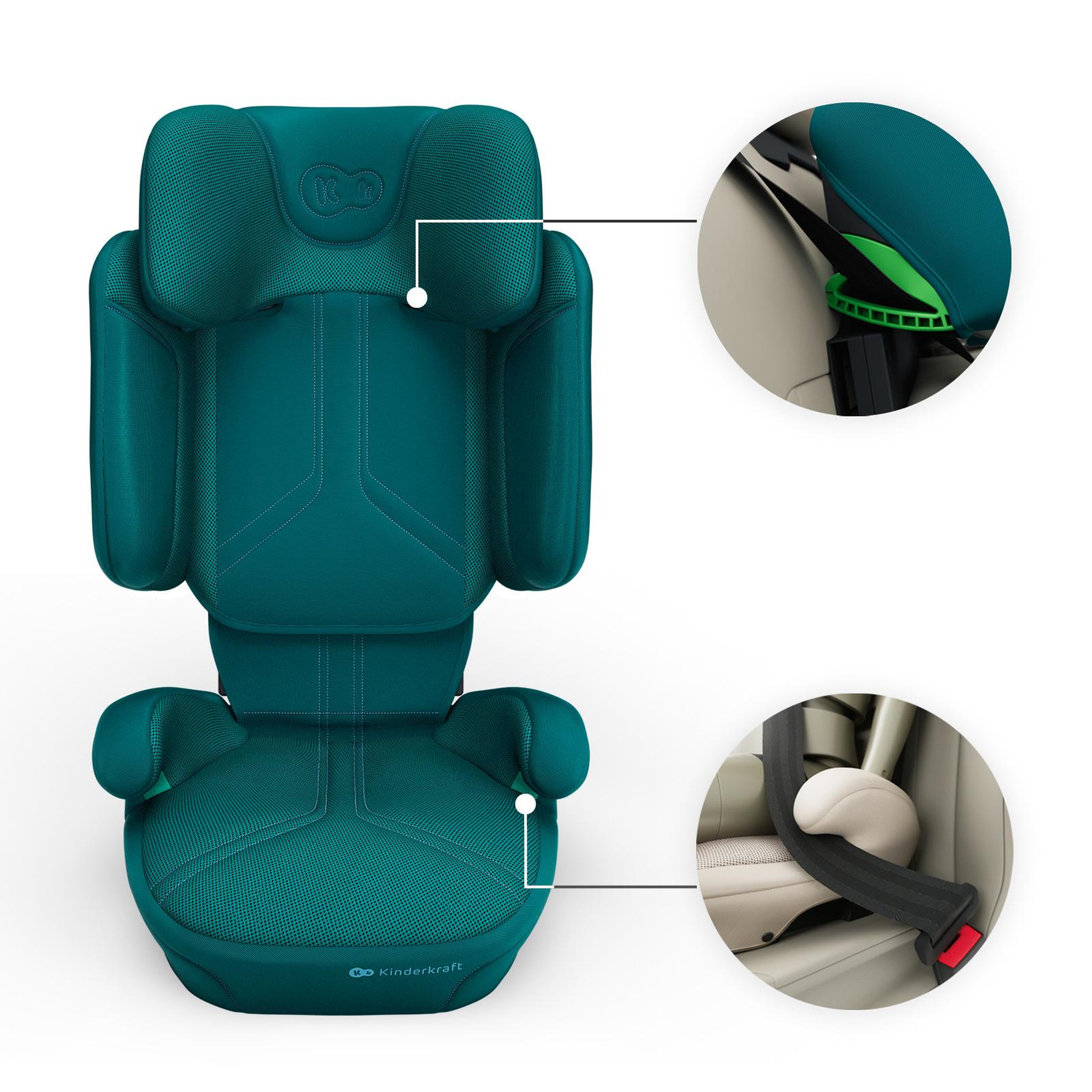 Voir la diapositive 3 : KINDERKRAFT Siège auto évolutif pour enfants de 100 à 150 cm