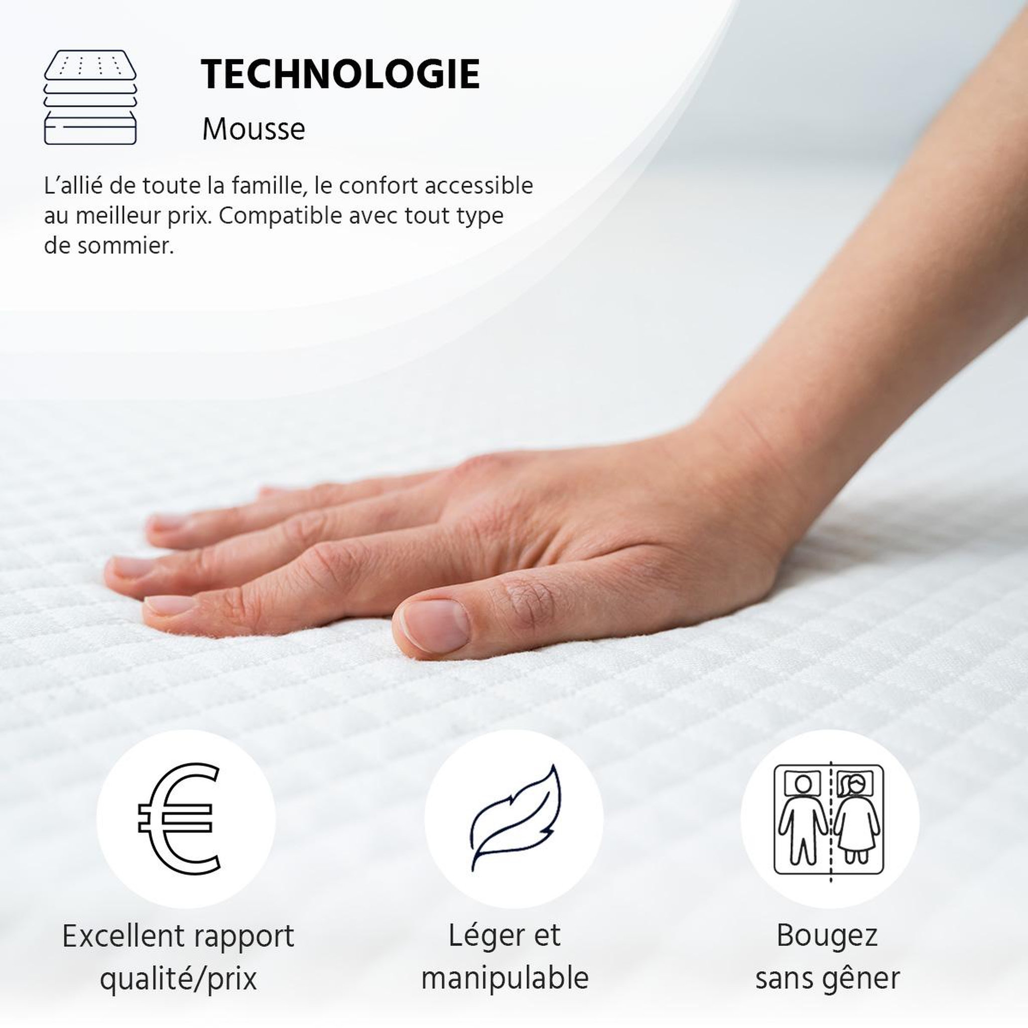 Voir la diapositive 6 : BELLECOUR Bellecour literie | matelas vosges | mousse haute densité