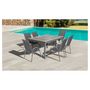 Voir la diapositive 2 : Inkazen Table de jardin extensible - 12 places - Aluminium/Verre trempé - Gris