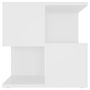 Voir la diapositive 5 : VIDAXL Table d appoint Blanc 40x40x40 cm Aggloméré