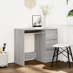 VIDAXL Bureau Sonoma gris 90x45x76 cm Bois d'ingenierie