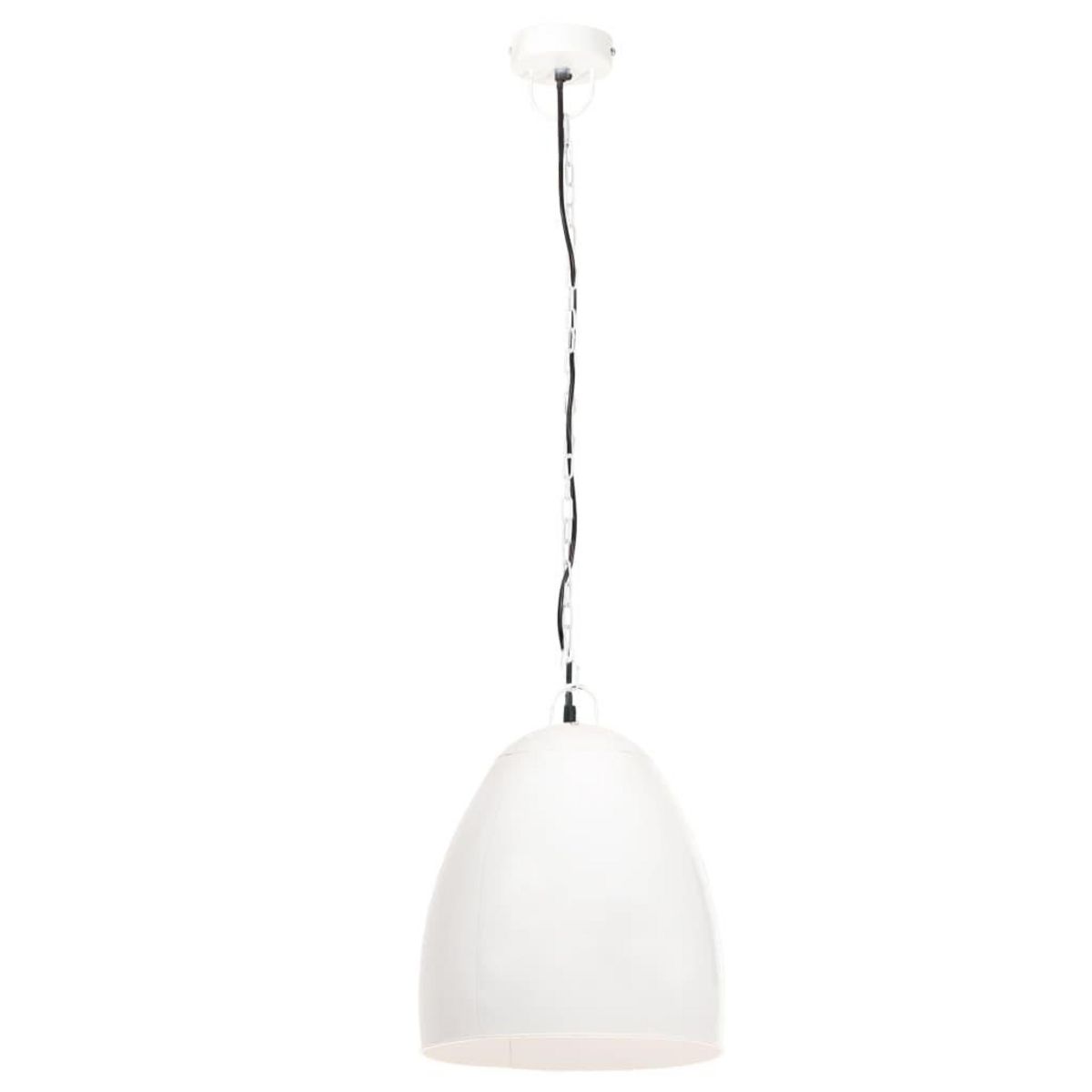VIDAXL Lampe suspendue industrielle 25 W Blanc Rond 42 cm E27