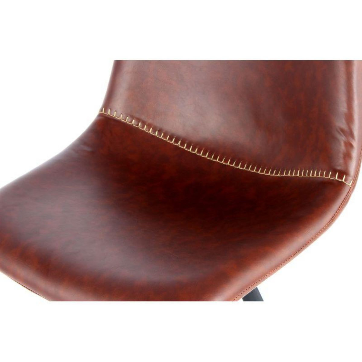 Paris Prix Lot de 2 Tabourets de Bar  Samantha  102cm Marron & Noir