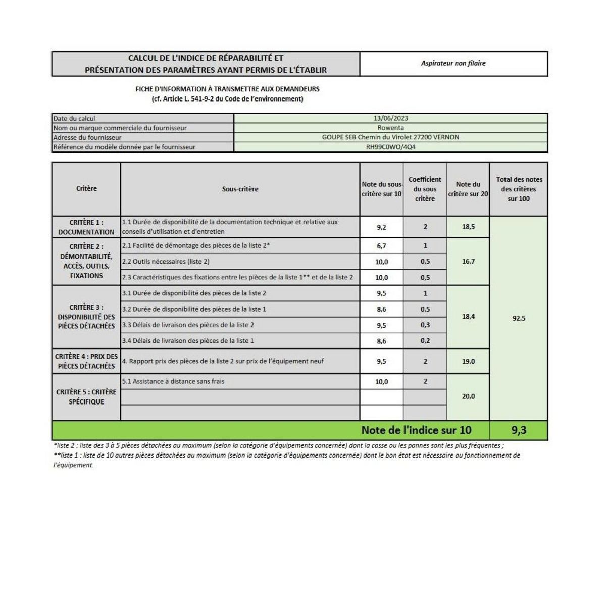 ROWENTA Aspirateur balai rechargeable - RH99C0WO