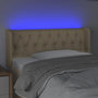 Voir la diapositive 4 : VIDAXL Tete de lit a LED Creme 93x16x78/88 cm Tissu