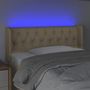 Voir la diapositive 4 : VIDAXL Tete de lit a LED Creme 93x16x78/88 cm Tissu