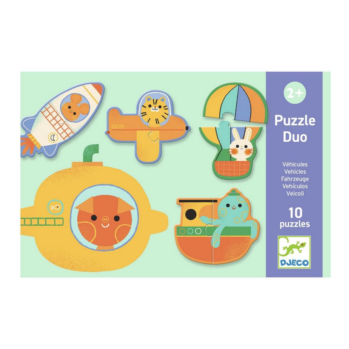 Djeco Puzzle duo - Duo vehicules