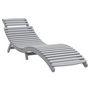 Voir la diapositive 4 : VIDAXL Chaises longues lot de 2 gris 184x55x64 cm bois massif acacia