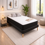 Voir la diapositive 1 : KING OF DREAMS Ensemble Sommier Tapissier et Matelas Latex Accueil Moelleux