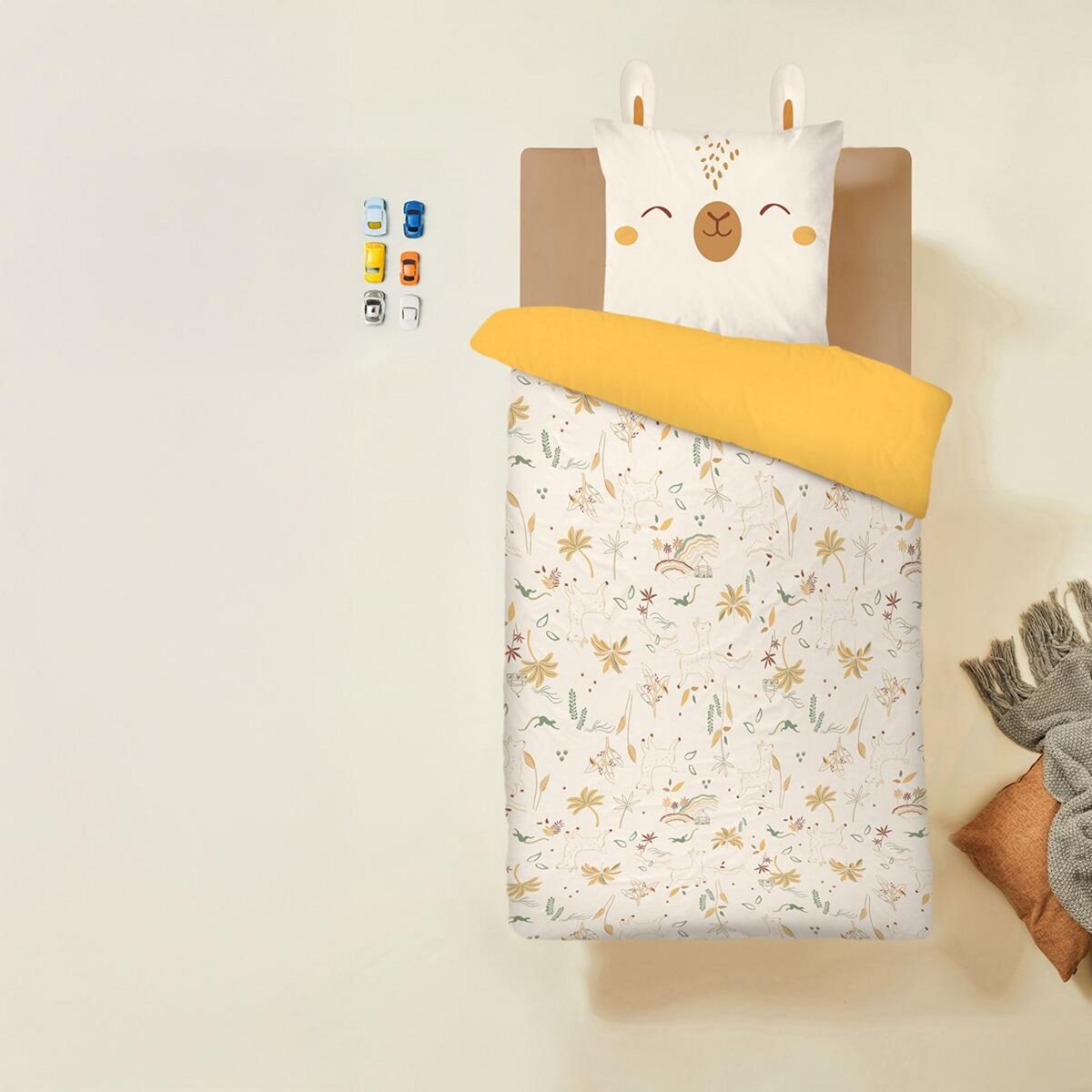 Petit Béguin Housse de couette enfant + taie d'oreiller Gabin