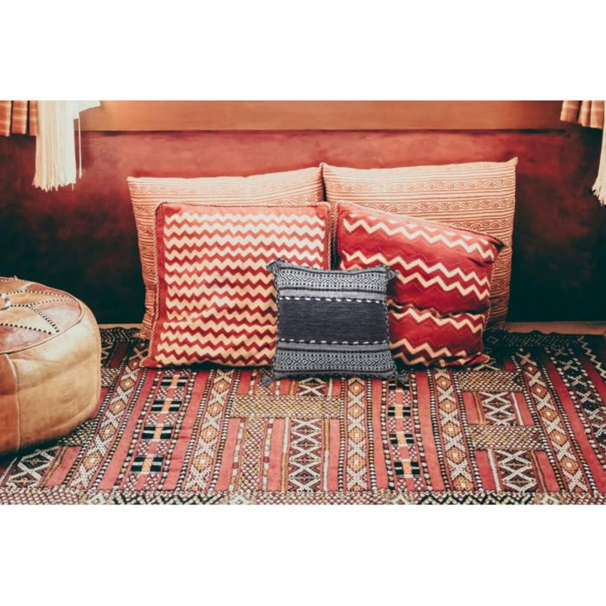 Paris Prix Coussin Déco  Alhambra  45x45cm Gris