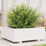 VIDAXL Jardiniere blanc 70x70x26,5 cm bois de pin massif