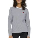 JACQUELINE DE YONG T Shirt Manches  ongues /Blanche Femme JDY Pisa. Coloris disponibles : Bleu