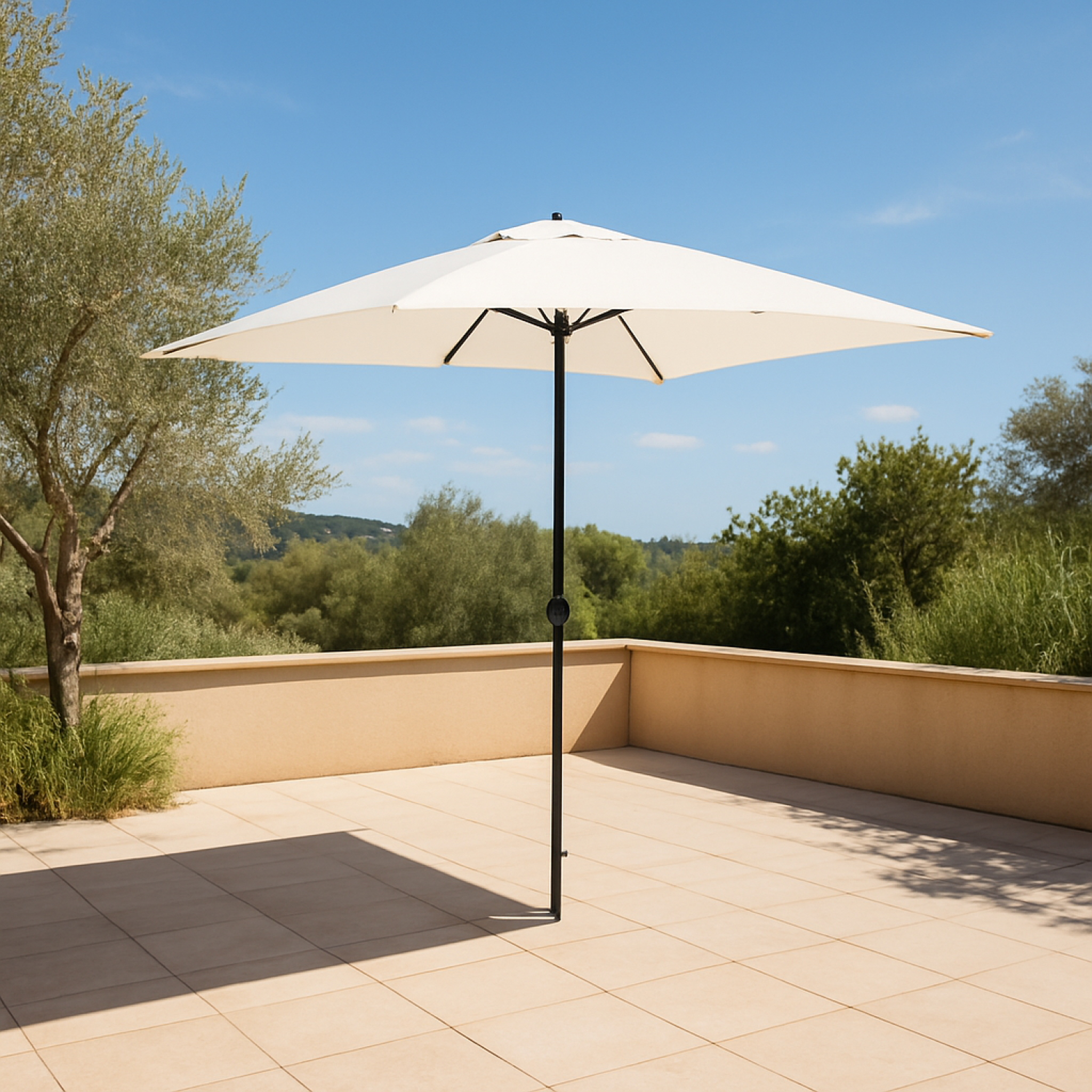 Voir la diapositive 2 : CONCEPT USINE Parasol  ecru  rectangle 293 x 193 m spezia
