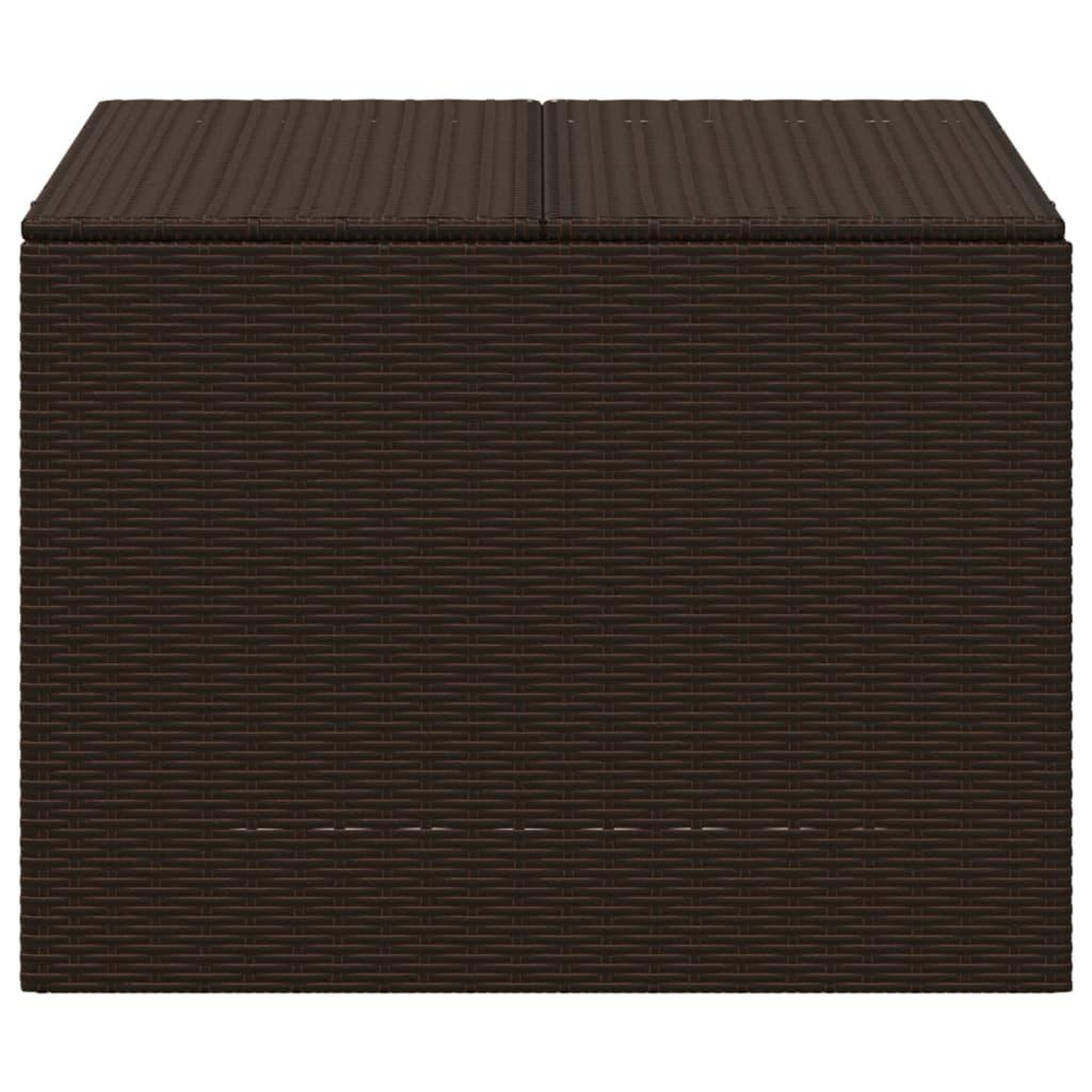 Voir la diapositive 4 : VIDAXL Boîte de rangement de jardin marron 291L resine tressee