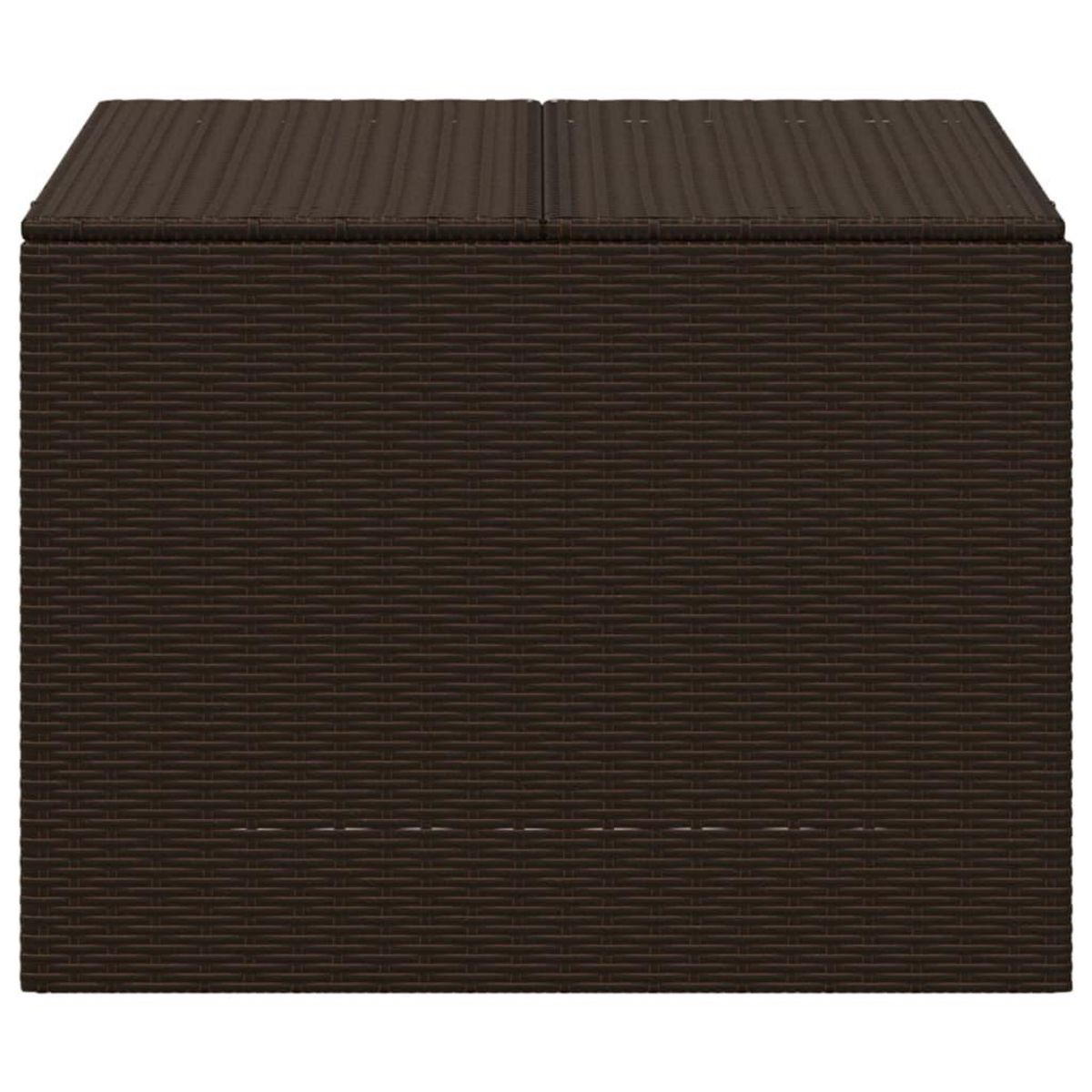 VIDAXL Boîte de rangement de jardin marron 291L resine tressee