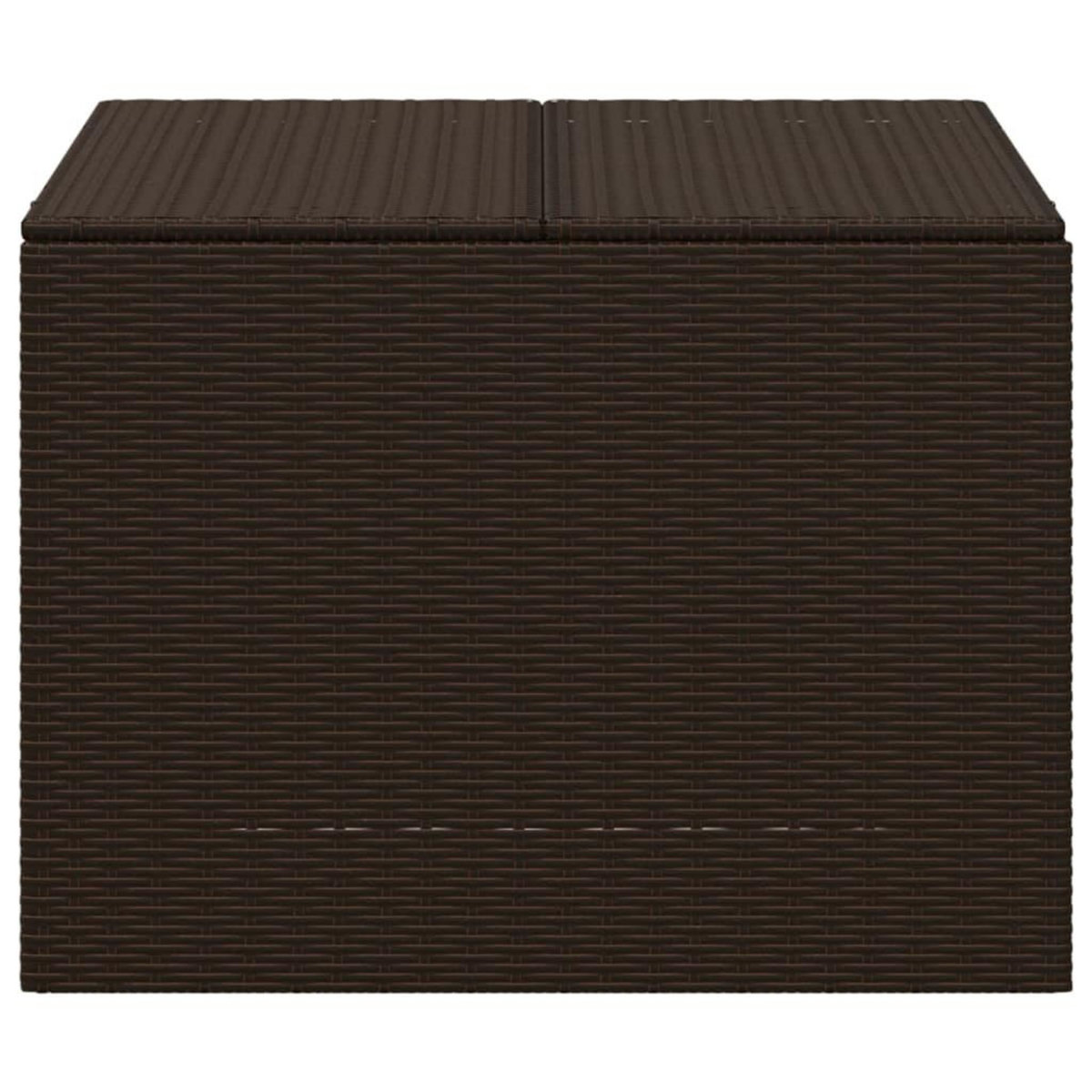 VIDAXL Boîte de rangement de jardin marron 291L resine tressee