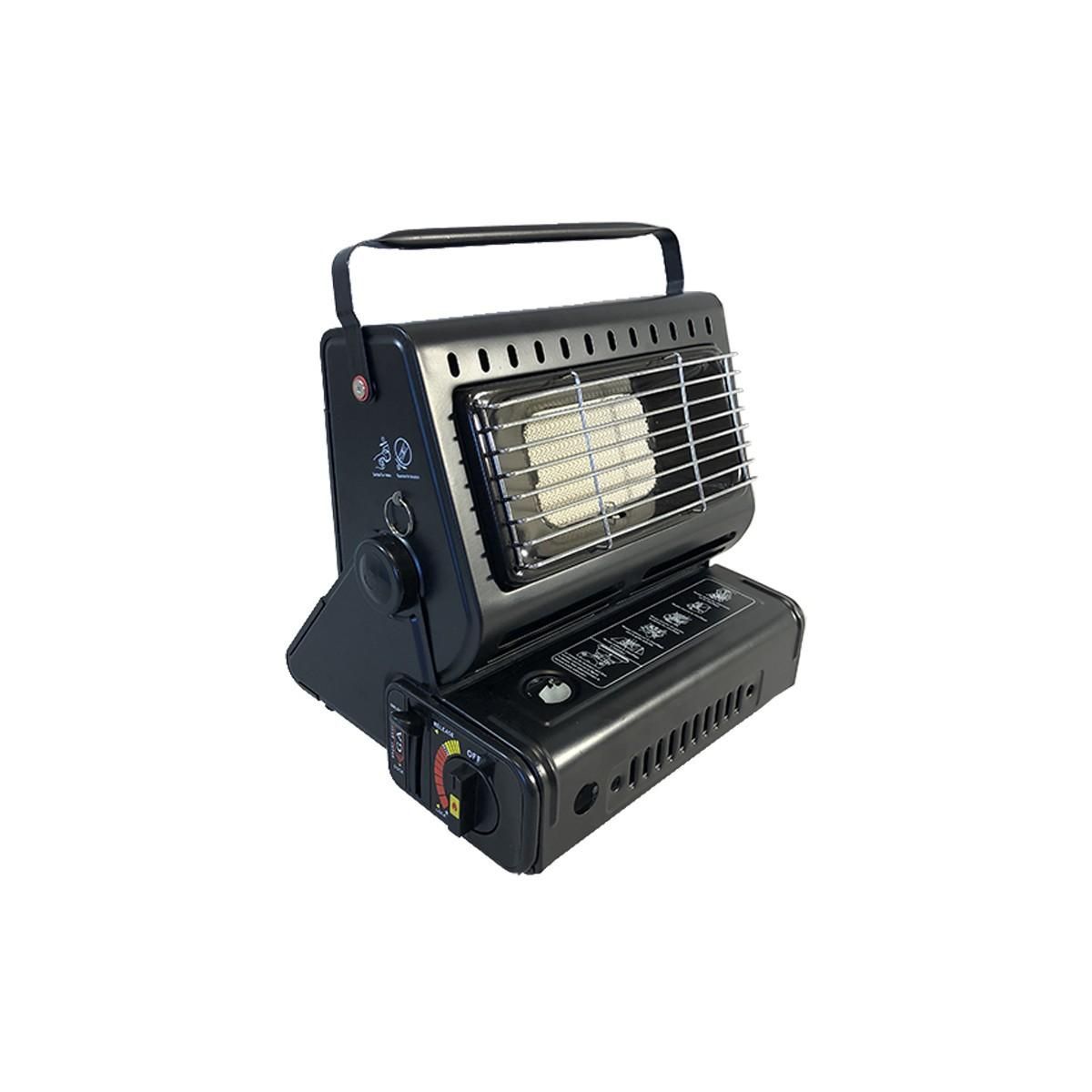 NIKLAS Chauffage à gaz portable1300W Céramique Peche Outdoor + 4 cartouches gaz NIKLAS