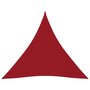 VIDAXL Voile de parasol Tissu Oxford triangulaire 4x4x4 m Rouge