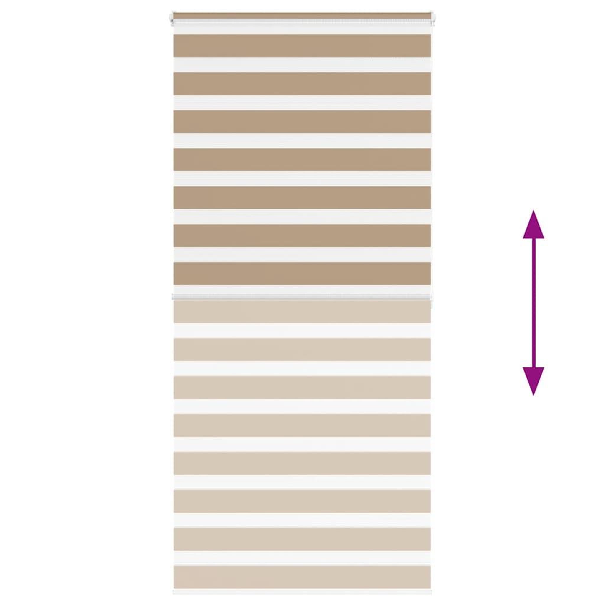 Voir la diapositive 5 : VIDAXL Store zebre marron sable largeur du tissu 105,9 cm polyester