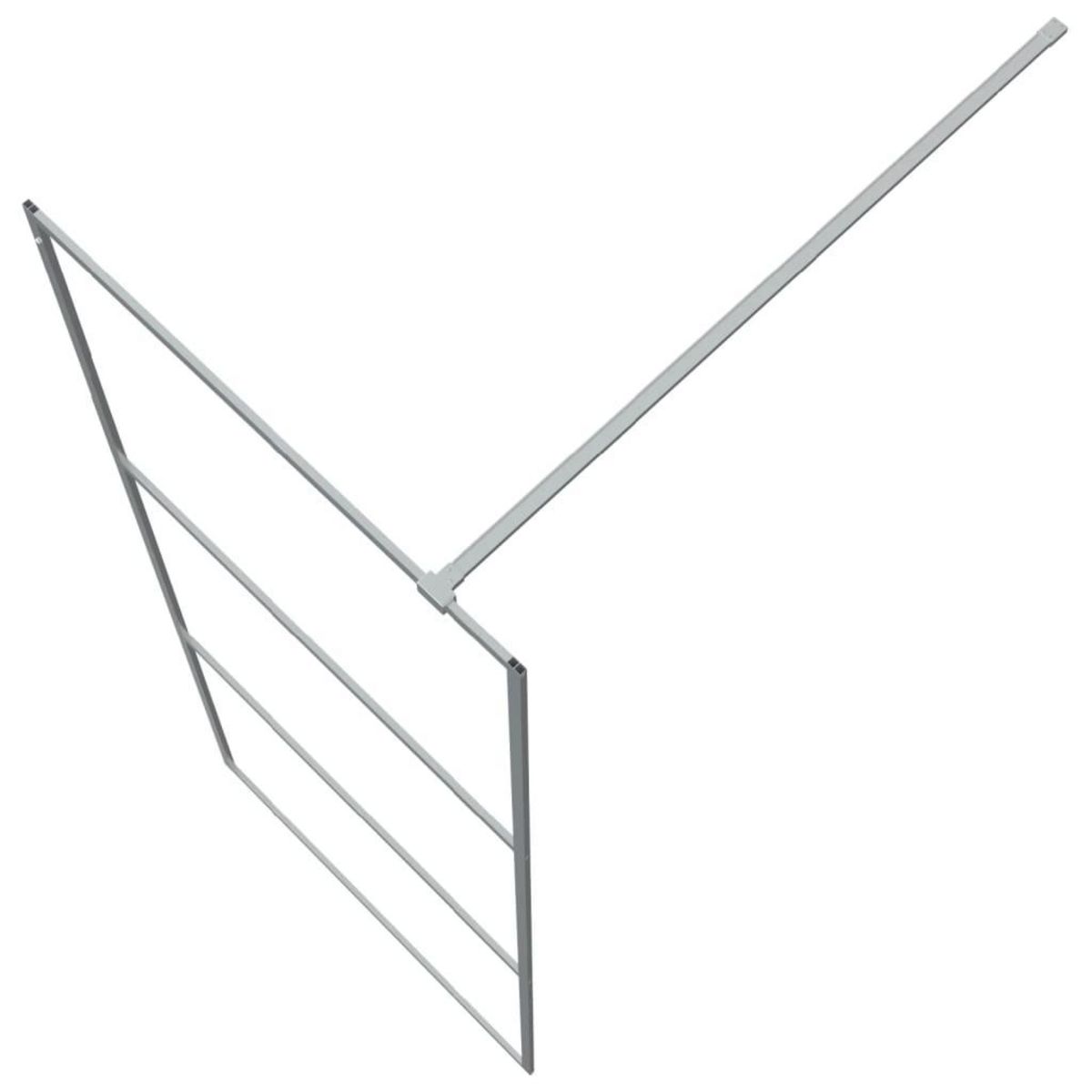 VIDAXL Paroi de douche Argente 80x195 cm Verre ESG transparent