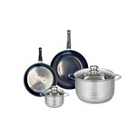 ELO Ensemble de 2 Poêles de cuisson 20 et 24 cm et 2 faitouts 12 et 24 cm Elo Prima Brillant