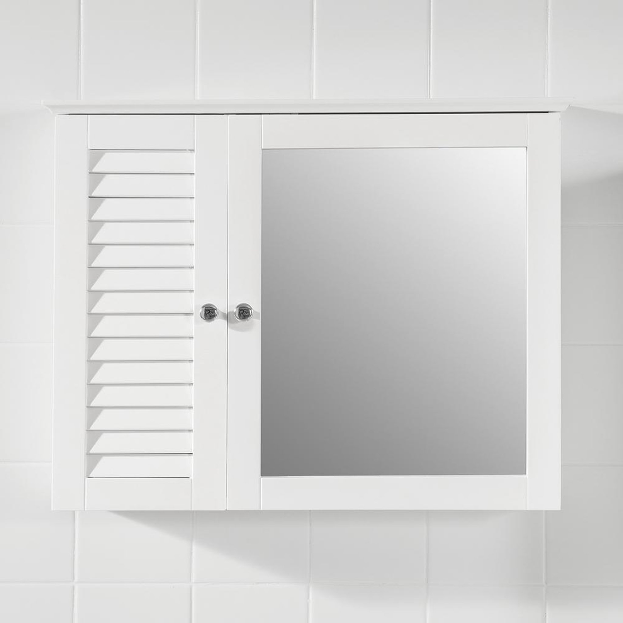 Voir la diapositive 4 : SOBUY SoBuy - Meuble Mural Suspendu à deux portes - Moderne - BZR55