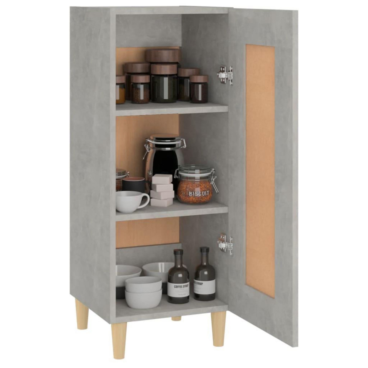 VIDAXL Buffet Gris beton 34,5x34x90 cm Bois d'ingenierie
