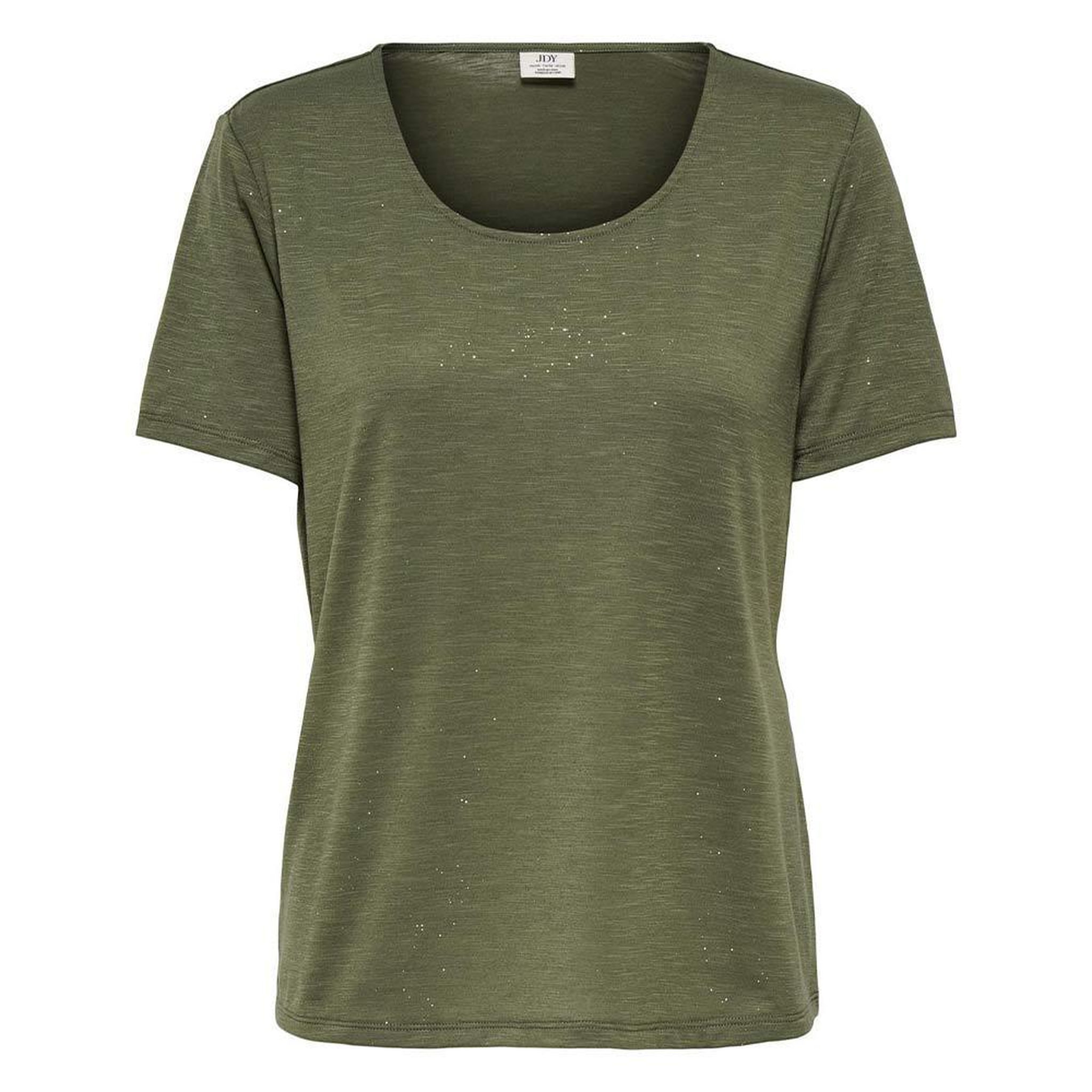 JACQUELINE DE YONG T-Shirt Kaki Femme JDY Flora. Coloris disponibles : Vert