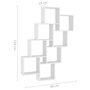 Voir la diapositive 6 : VIDAXL Etagere murale cube Blanc 90x15x119 cm Bois d'ingenierie