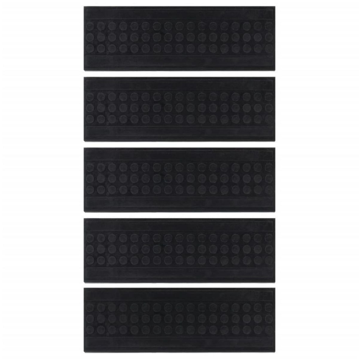 VIDAXL Marches d'escalier 5 pcs 25x75 cm caoutchouc