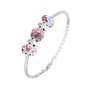 SC CRYSTAL Bracelet de charms perles roses et acier SC Crystal