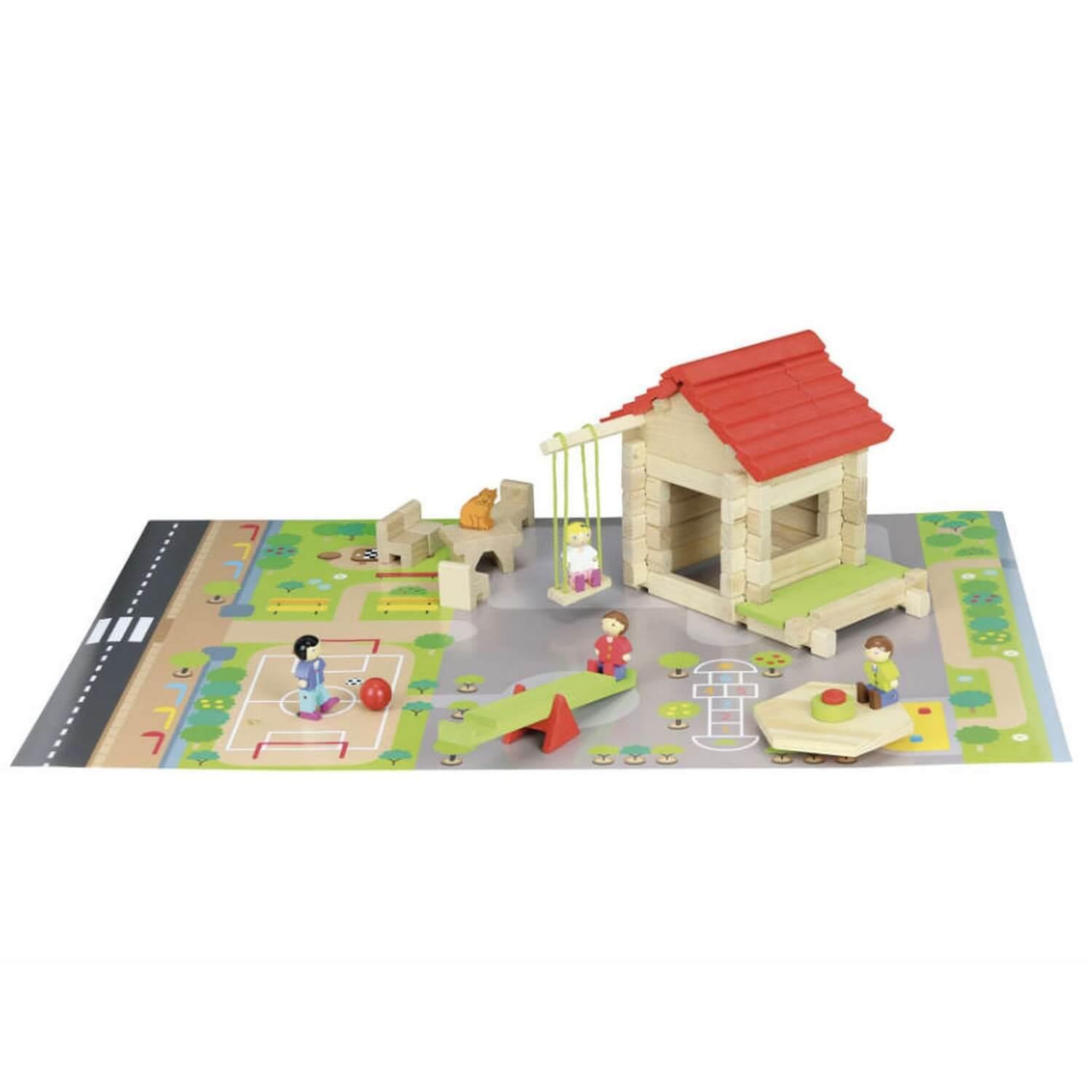 JeuJura Ma petite école en bois : 77 pièces