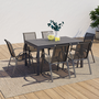 Voir la diapositive 6 : ID MARKET Salon de jardin POLY extensible table 135-270 CM et 12 chaises gris foncé