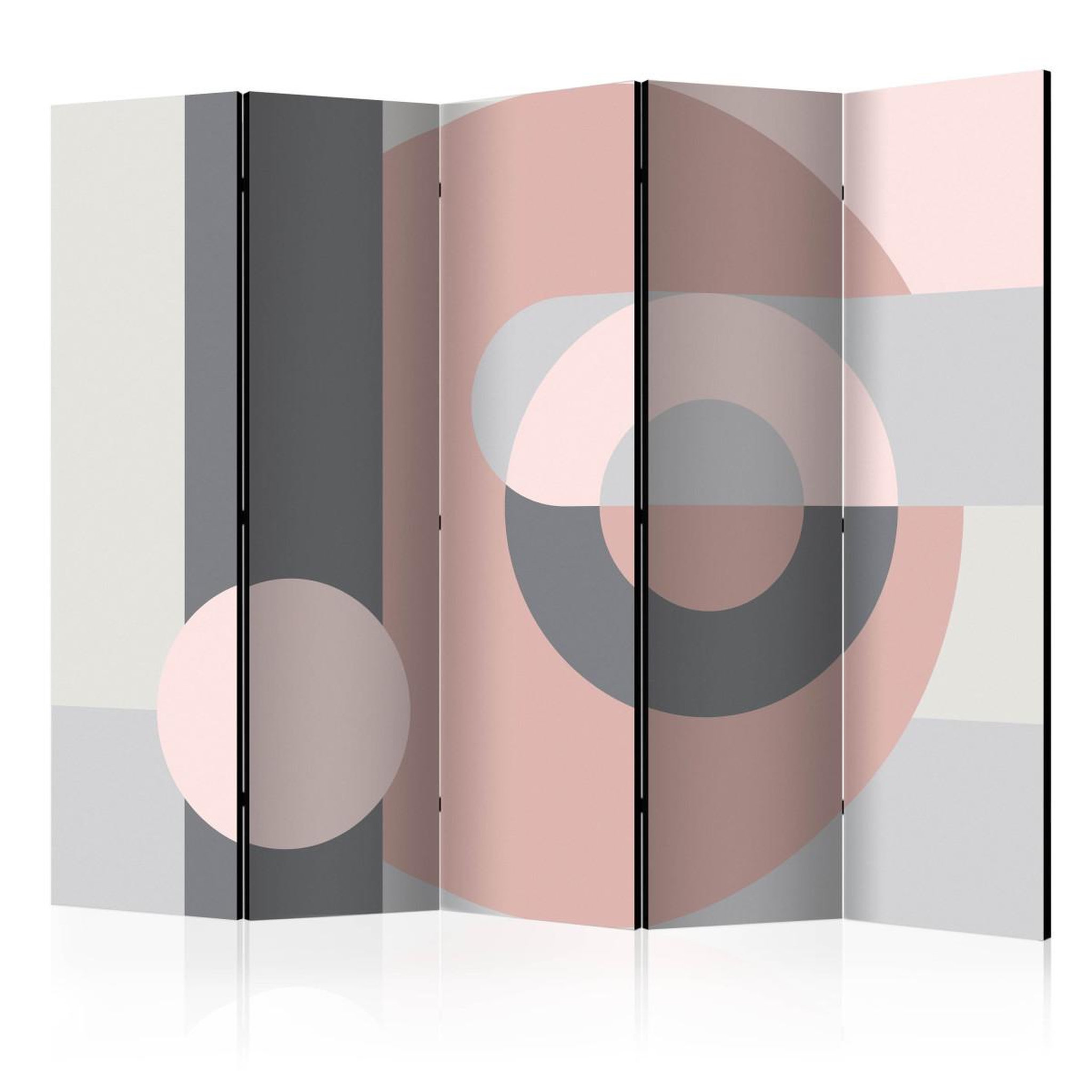 Paris Prix Paravent 5 volets  geometric wreath pink  172x225cm