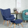 Voir la diapositive 6 : Paris Prix Fauteuil & Pouf Scandinave  Orle  98cm Bleu