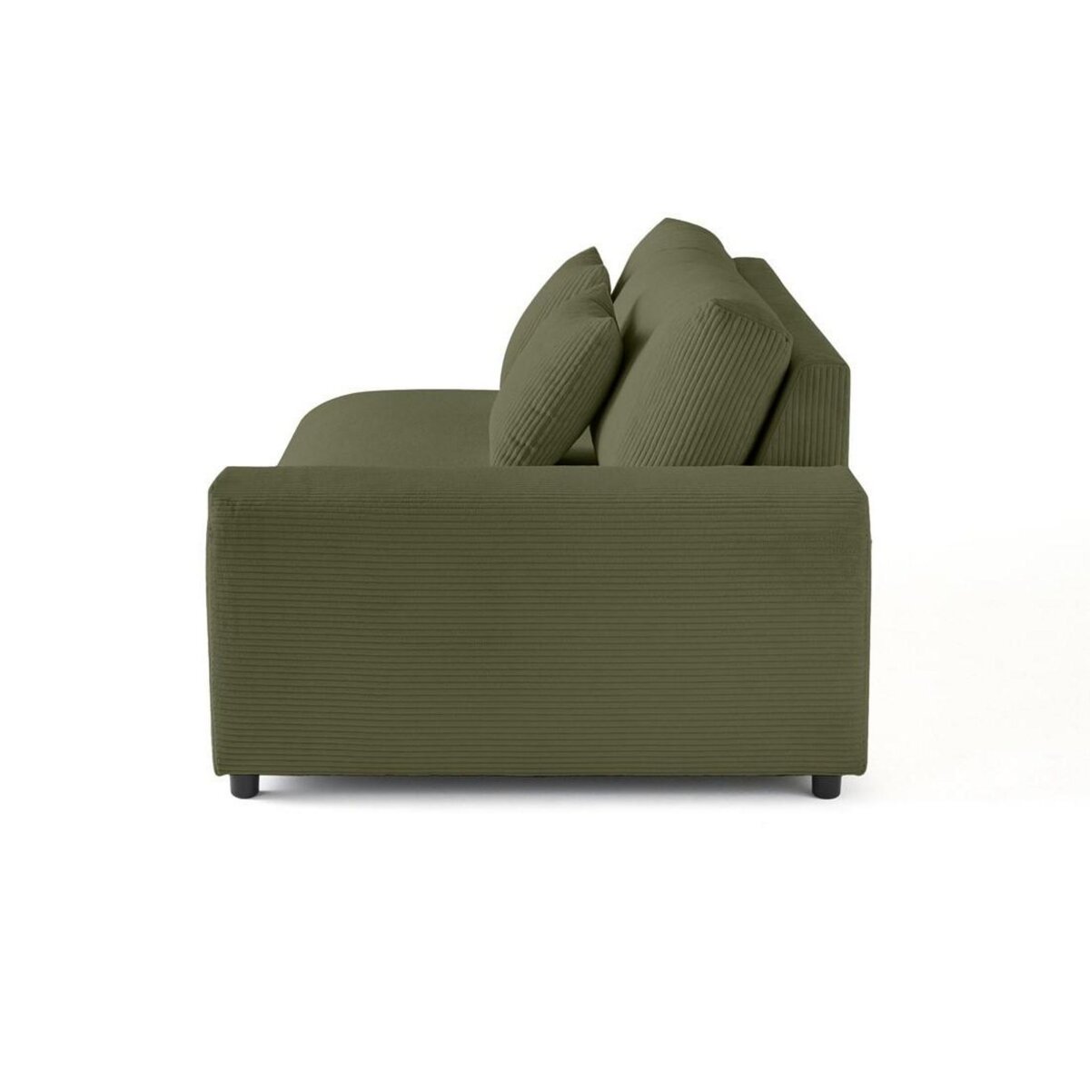 LISA DESIGN Garance - module d'assise 3 places avec accoudoir droit - en velours côtelé