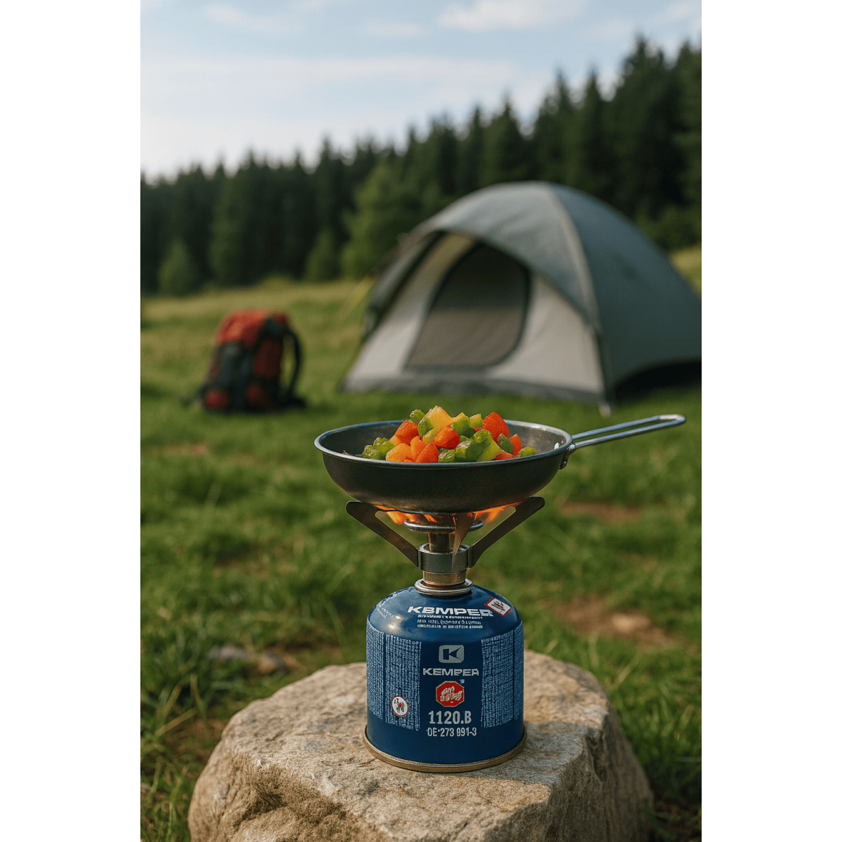 Kemper Pack de 8 Cartouches de gaz 190g Perçable Butane pour Réchaud Gaz KEMPER