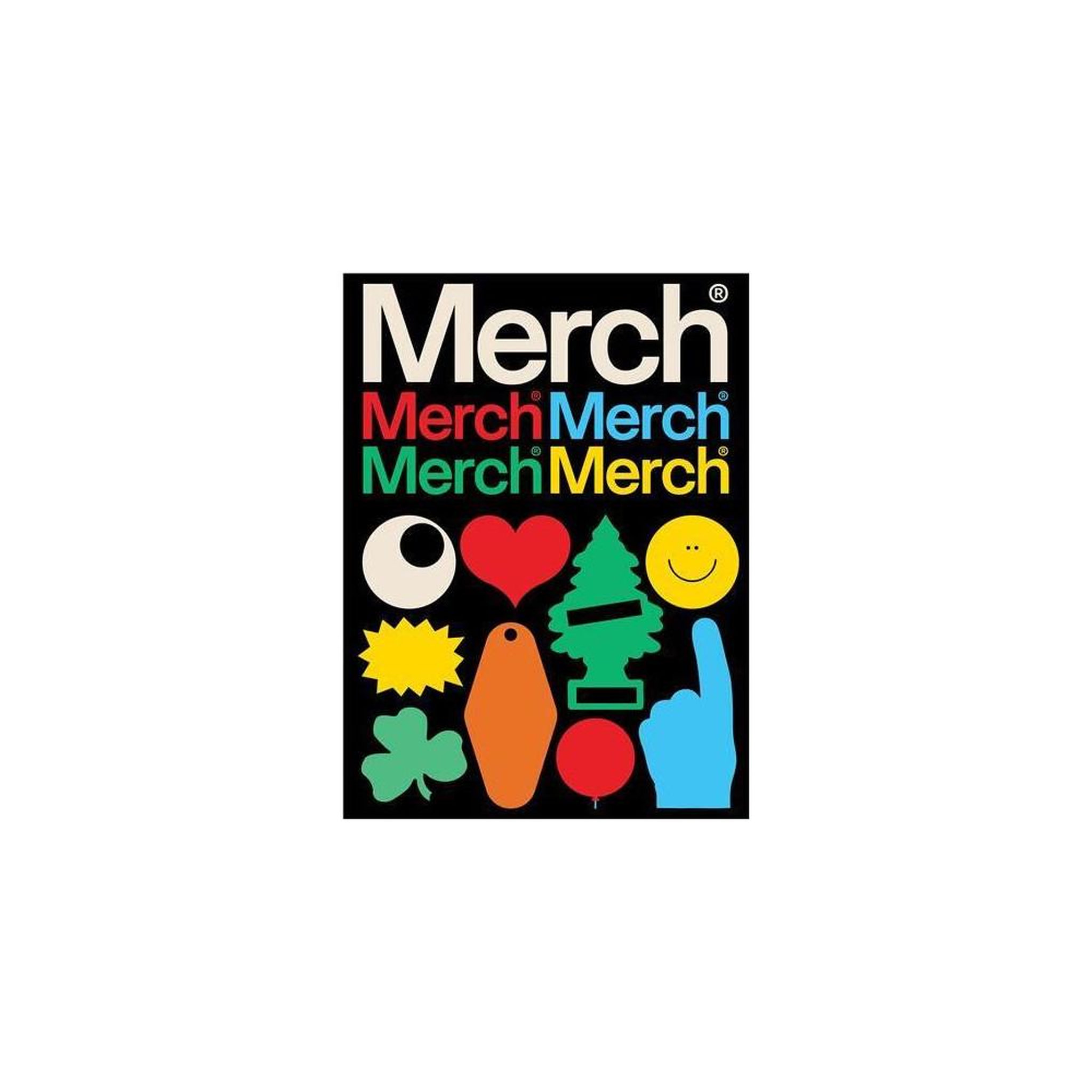 Livre Merch : collection de design graphique pour le merchandising, édition anglaise, couverture multicolore, format paperback