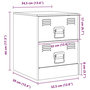 Voir la diapositive 6 : VIDAXL Tables de chevet 2 pcs jaune 34,5x39x44 cm acier