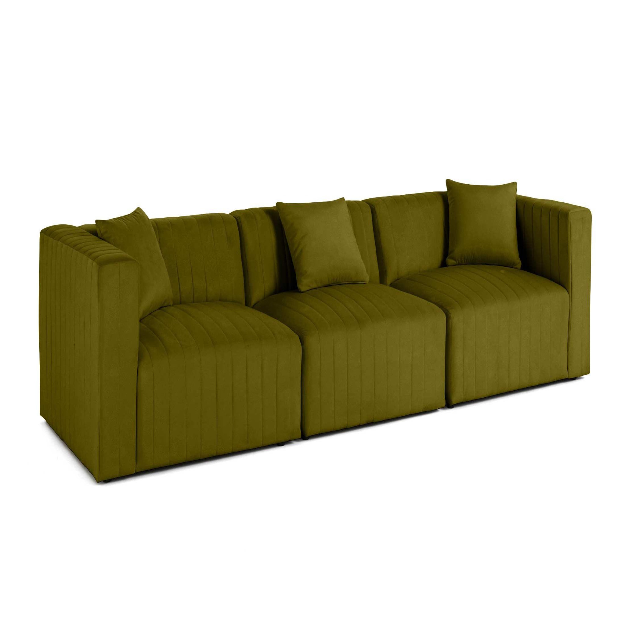 Voir la diapositive 5 : BEST MOBILIER Nova - canapé modulable 3 places - en velours