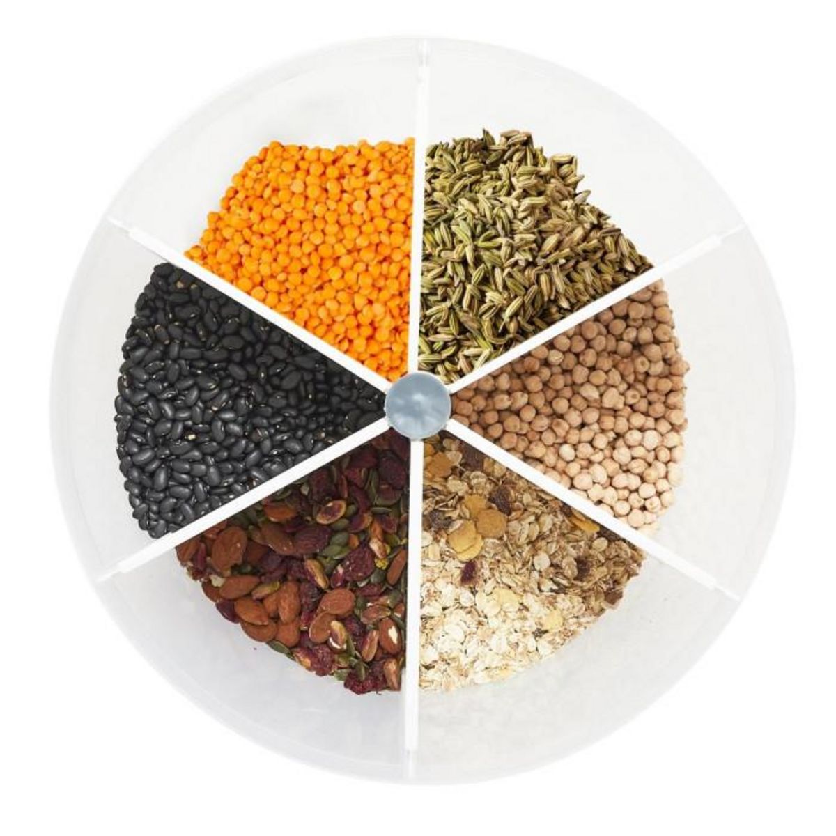 Paris Prix Distributeur Rotatif  6 Compartiments  32cm Blanc