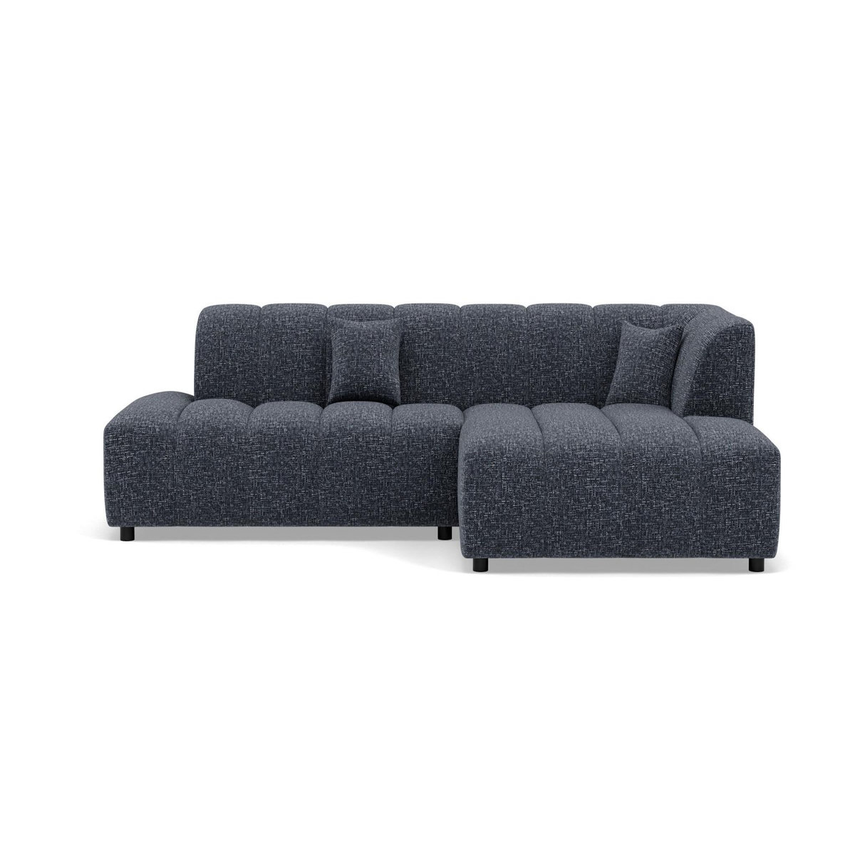 LISA DESIGN Curtis - canapé d'angle droit 4 places sans accoudoir en tissu texturé