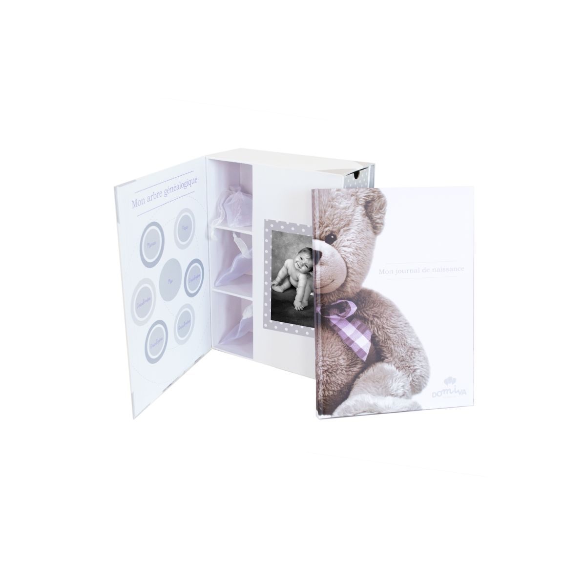Domiva Coffret "boîte à trésors" + journal de naissance My little Bear