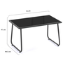 Voir la diapositive 3 : ID MARKET Salon de jardin bas MALAGA 4 places avec canapé, fauteuils et table gris anthracite