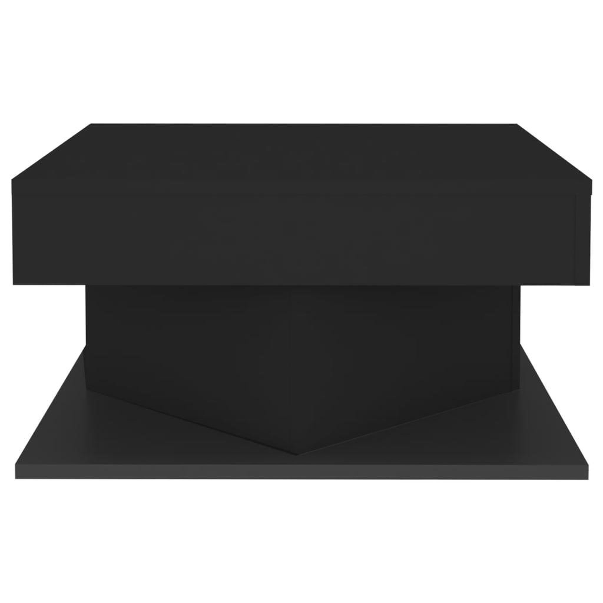 Voir la diapositive 3 : VIDAXL Table basse Noir 57x57x30 cm Bois d'ingenierie