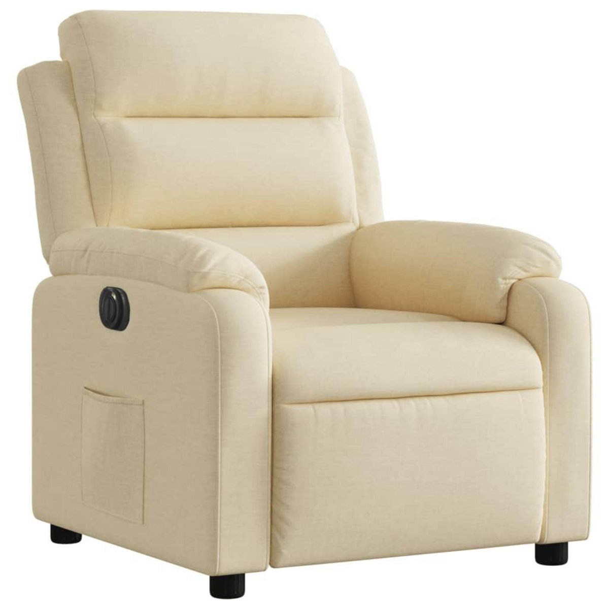 VIDAXL Fauteuil inclinable electrique Creme Tissu