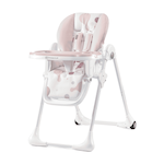 KINDERKRAFT Chaise haute bebe reglable pliante plateau amovib. Coloris disponibles : Rose, Multicolore, Gris