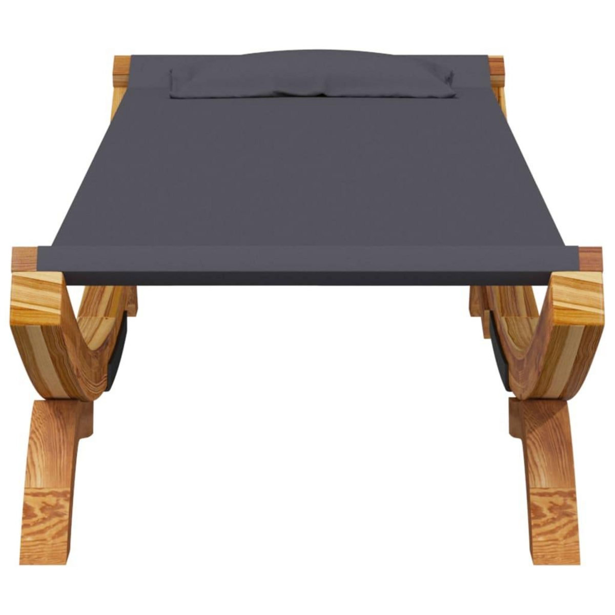 VIDAXL Lit de repos exterieur 100x188,5x44 cm Bois courbe Anthracite